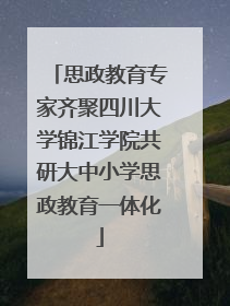 思政教育专家齐聚四川大学锦江学院共研大中小学思政教育一体化