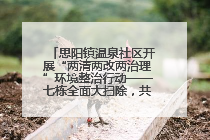 思阳镇温泉社区开展“两清两改两治理”环境整治行动——七栋全面大扫除，共建洁净家园