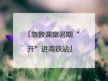 急救课堂暑期“开”进高铁站