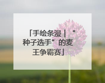 手绘条漫｜“种子选手”的麦王争霸赛