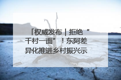 权威发布｜拒绝“千村一面”！东阿差异化推进乡村振兴示范片区建设