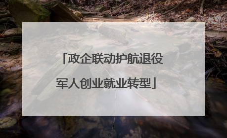 政企联动护航退役军人创业就业转型