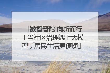 数智普陀 向新而行〡当社区治理遇上大模型，居民生活更便捷