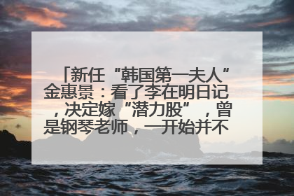 新任“韩国第一夫人”金惠景：看了李在明日记，决定嫁“潜力股”，曾是钢琴老师，一开始并不支持丈夫从政