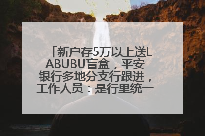 新户存5万以上送LABUBU盲盒，平安银行多地分支行跟进，工作人员：是行里统一的，进货渠道不清楚