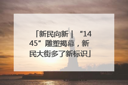 新民向新｜“1445”雕塑揭幕，新民大街多了新标识