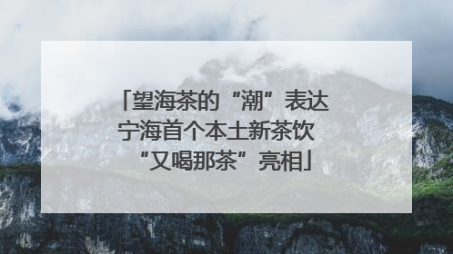 望海茶的“潮”表达 宁海首个本土新茶饮“又喝那茶”亮相