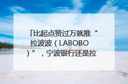 比起点赞过万就推“拉波波（LABOBO）”，宁波银行还是拉业绩吧｜财经辣评