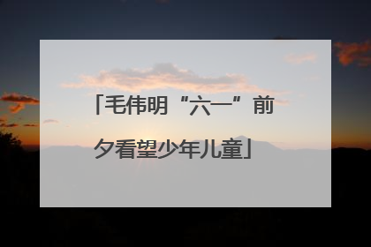 毛伟明“六一”前夕看望少年儿童