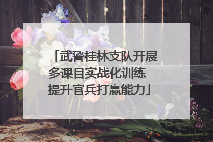 武警桂林支队开展多课目实战化训练 提升官兵打赢能力