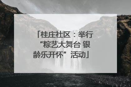 桂庄社区：举行“粽艺大舞台 银龄乐开怀”活动