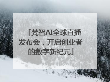 梵智AI全球直播发布会，开启创业者的数字新纪元