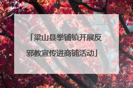 梁山县拳铺镇开展反邪教宣传进商铺活动