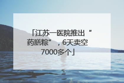 江苏一医院推出“药膳粽”，6天卖空7000多个