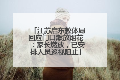 江苏启东教体局回应门口燃放烟花：家长燃放，已安排人员巡视阻止