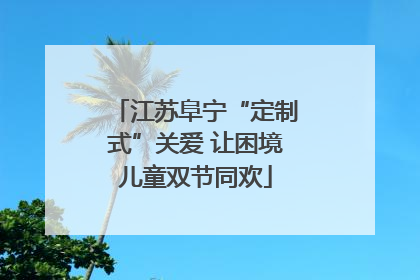 江苏阜宁“定制式”关爱 让困境儿童双节同欢