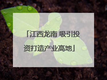 江西龙南 吸引投资打造产业高地
