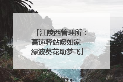 江陵西管理所：高速驿站暖如家 绿波葵花助梦飞