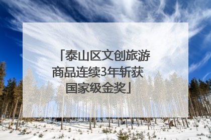 泰山区文创旅游商品连续3年斩获国家级金奖