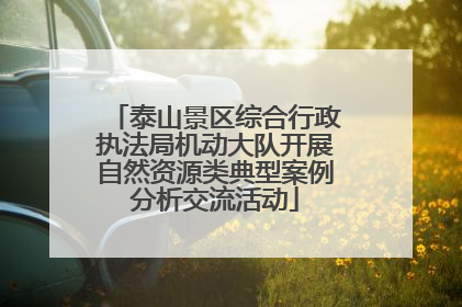 泰山景区综合行政执法局机动大队开展自然资源类典型案例分析交流活动