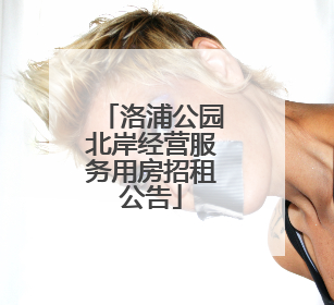 洛浦公园北岸经营服务用房招租公告