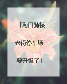 海口骑楼老街停车场要升级了