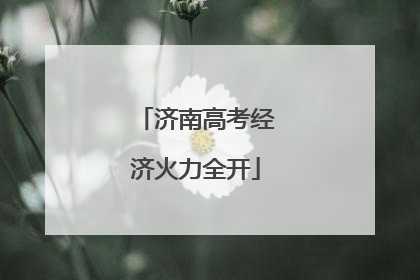 济南高考经济火力全开