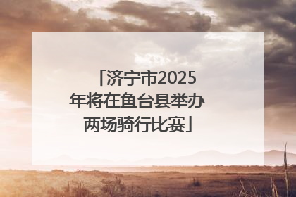 济宁市2025年将在鱼台县举办两场骑行比赛