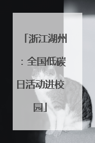 浙江湖州：全国低碳日活动进校园