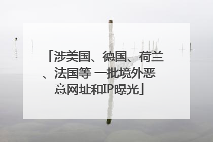 涉美国、德国、荷兰、法国等 一批境外恶意网址和IP曝光