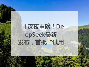 深夜重磅！DeepSeek最新发布，首批“试用体验”出炉→