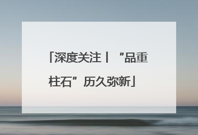 深度关注丨“品重柱石”历久弥新