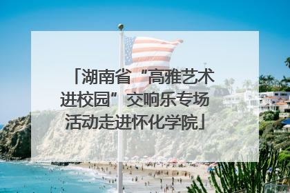 湖南省“高雅艺术进校园”交响乐专场活动走进怀化学院