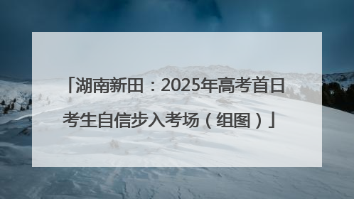 湖南新田：2025年高考首日 考生自信步入考场（组图）