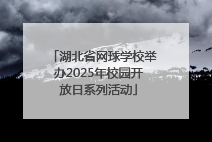 湖北省网球学校举办2025年校园开放日系列活动