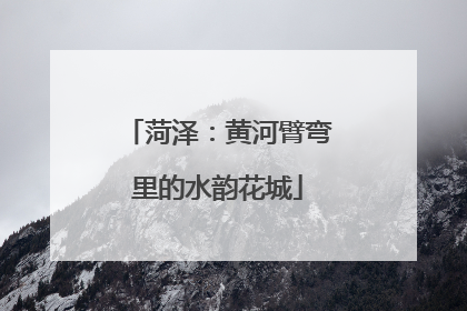 菏泽：黄河臂弯里的水韵花城