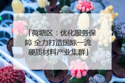 荷塘区：优化服务保障 全力打造国际一流硬质材料产业集群