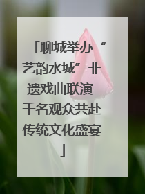 聊城举办“艺韵水城”非遗戏曲联演 千名观众共赴传统文化盛宴