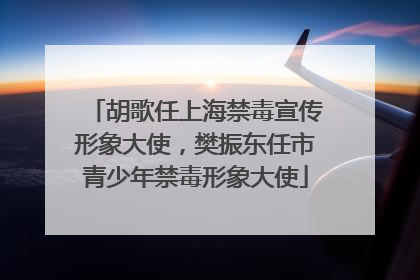 胡歌任上海禁毒宣传形象大使，樊振东任市青少年禁毒形象大使