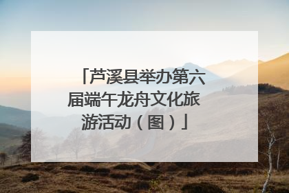 芦溪县举办第六届端午龙舟文化旅游活动（图）