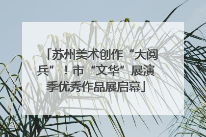 苏州美术创作“大阅兵”！市“文华”展演季优秀作品展启幕