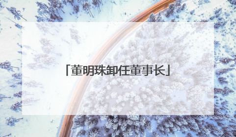 董明珠卸任董事长