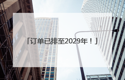 订单已排至2029年！