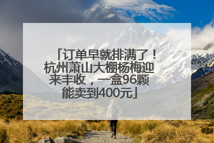 订单早就排满了！杭州萧山大棚杨梅迎来丰收，一盒96颗能卖到400元