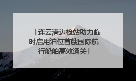 连云港边检站助力临时启用泊位首艘国际航行船舶高效通关
