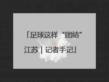 足球这样“团结”江苏｜记者手记