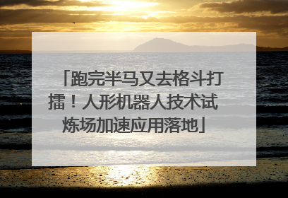 跑完半马又去格斗打擂！人形机器人技术试炼场加速应用落地