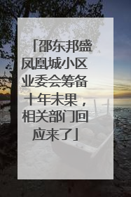 邵东邦盛凤凰城小区业委会筹备十年未果，相关部门回应来了