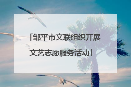 邹平市文联组织开展文艺志愿服务活动