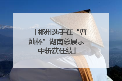 郴州选手在“曹灿杯”湖南总展示中斩获佳绩